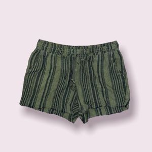 Green Striped Shorts | Size: M(8-10) | From: Time and Tru